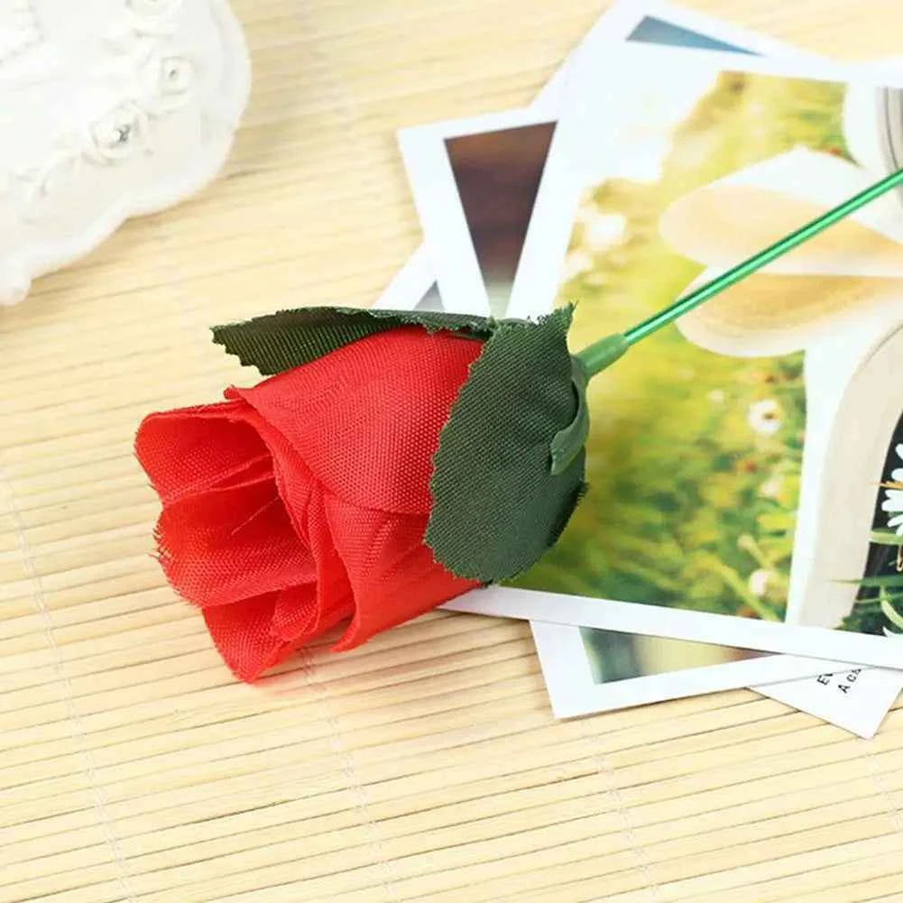 Romantic Fire Rose Magic Trick Prop Torch to Rose Magic Gimmick Stage Performance Magic Toy Valentine Day Proposal Magic Props
