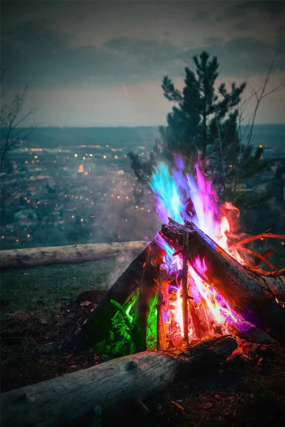 Mystical Fire Magic Tricks Color Flames Powder Bonfire Sachets Fireplace Pit Patio Toy Magician Pyrotechnics Party Glowing Props - Big Tim's Magic Emporium