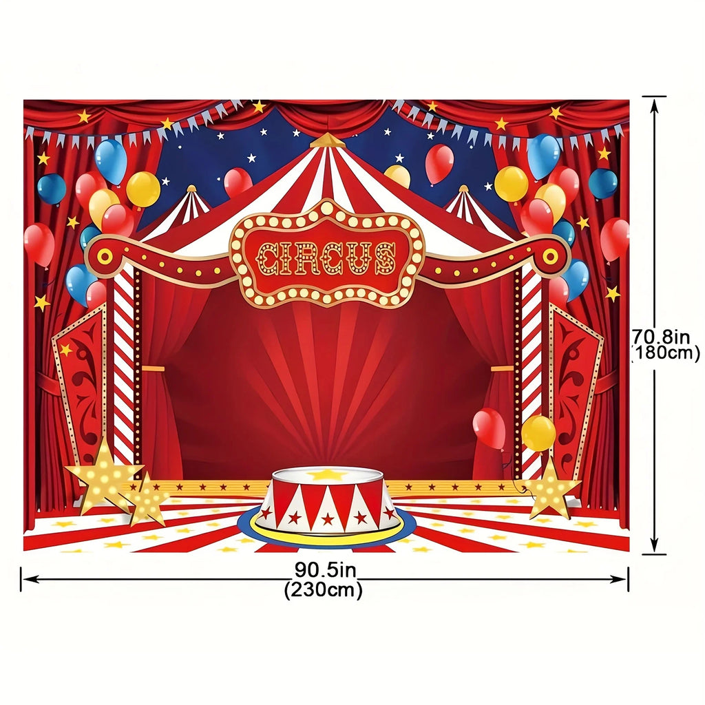 Circus Carnival party background Fabric Carnival theme party decoration background Circus birthday party background - Big Tim's Magic Emporium