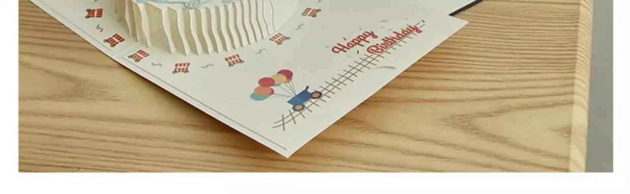 Happy Birthday Greeting Cards 3D Pop Up Card Birthday Cake Greeting Cards with Envelope Birthday Gifts to Family Friends Lovers