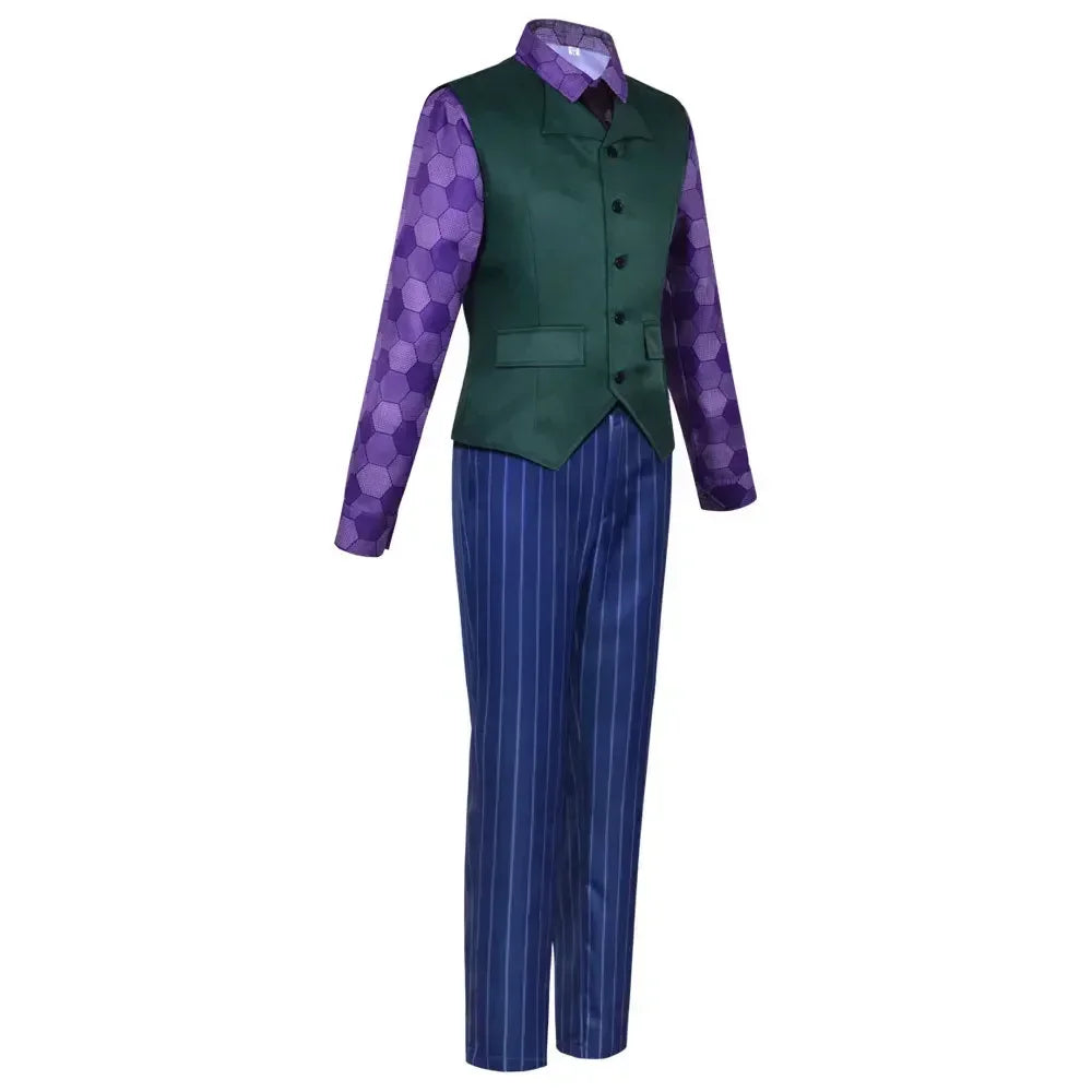Purple Jacket Uniform for Adult Halloween Dress Up Party Clown Heath Ledger Suit Cosplay Movie&tv Dark Knight Costumes - Big Tim's Magic Emporium