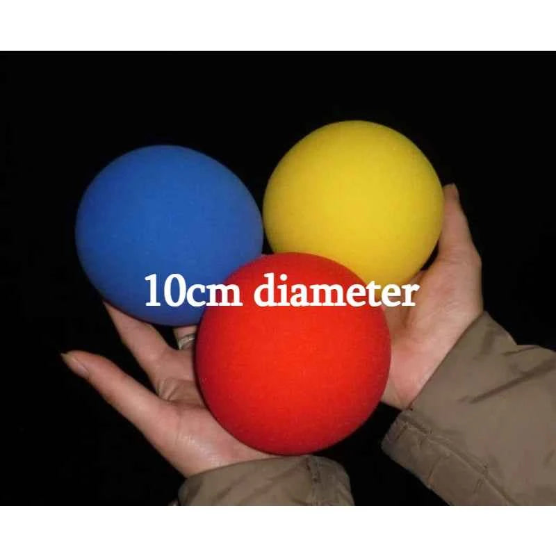 Jumbo Super Soft Sponge Ball – 10cm Magic Prop (Yellow, Red, or Blue) - Big Tim's Magic Emporium