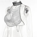 Crystal Chest Chain Body Harness Crop Top & Festival Party Jewelry