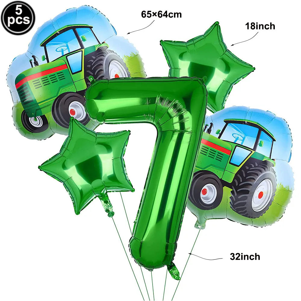 Tractor Party Paper Plates Cups Napkins Banner Tractor Birthday Party Supplies Tractor Themed Party Decor for Party Farm Party - Big Tim's Magic Emporium
