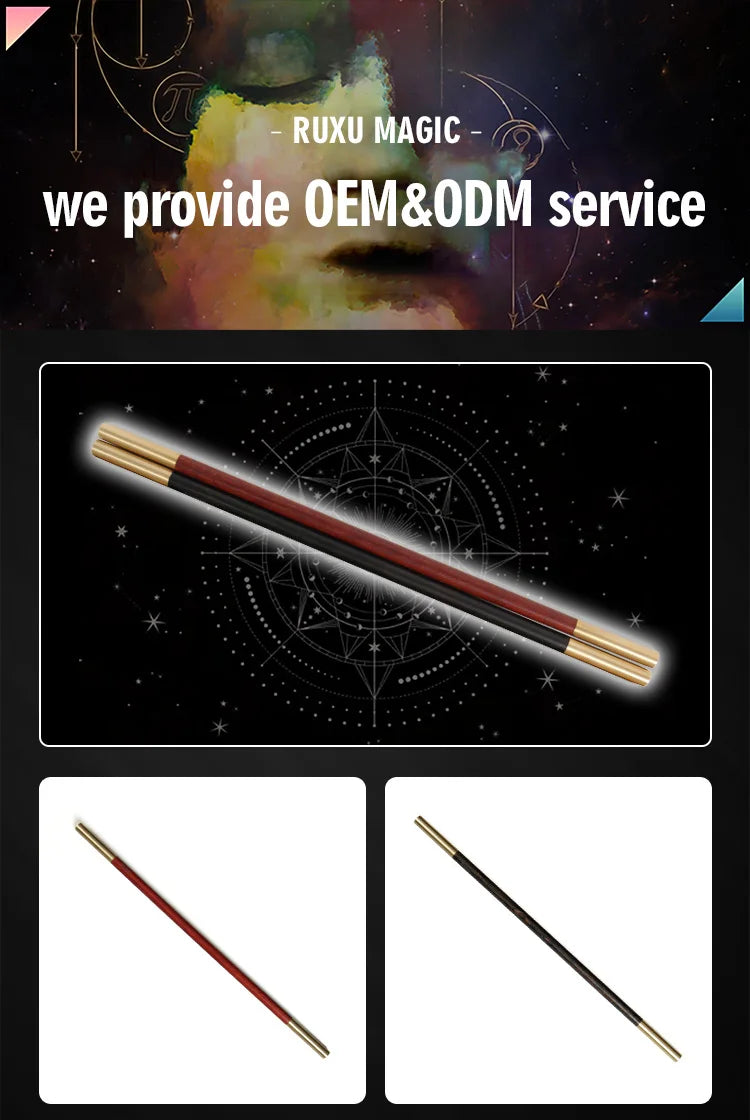 two color Wooden magic wand Magic Tricks Accessory Magician Tool Close Up Stage Street Illusions Props Gimmick Fun - Big Tim's Magic Emporium