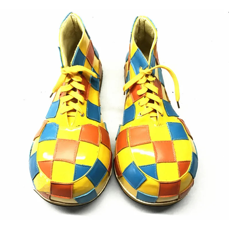 34cm Round Toe Big Clown Boots For Adults Halloween Cosplay Club Joker Shoes Coloful Funny Festival Party Favors - Big Tim's Magic Emporium