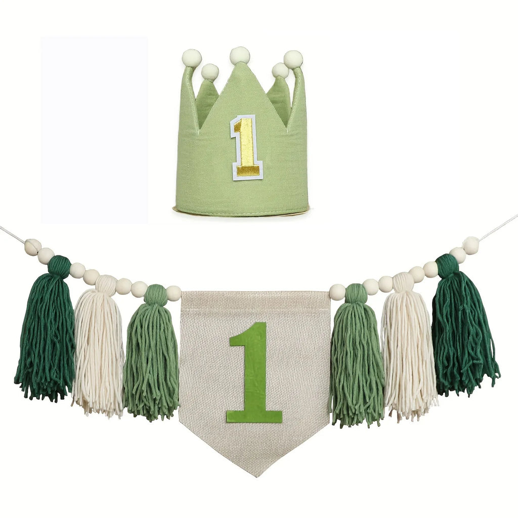 Baby Boy Girls First 1st Birthday Party Decorations Backdrop Wall Hangings Decorative for Kids Bedroom Nursery Wall Decor