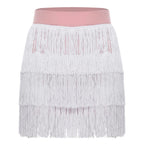 The Stardust Havana Fringe Skirt – High-Waist Tiered Tassel Performance Skirt