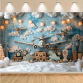 1PC, airplane travel party background, 1st birthday party flying dream background, travel birthday party background - Big Tim's Magic Emporium