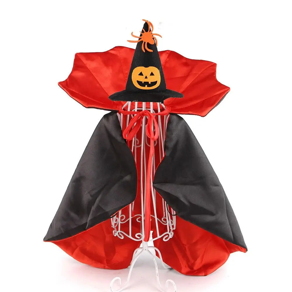 Stand-collar Halloween Pet Costume Comfortable Adjustable Dogs Knight Cape Pet Supplies Soft Fabric Kitten Puppy Dress Party