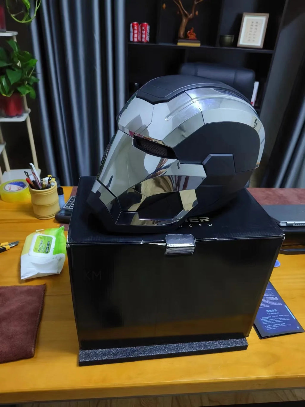 Iron Man War Machine 1:1 Cos Mask Wearable Helmet Remote Voice Control Automatic Helmet Mask Halloween Cosplay Props Adult Gift - Big Tim's Magic Emporium