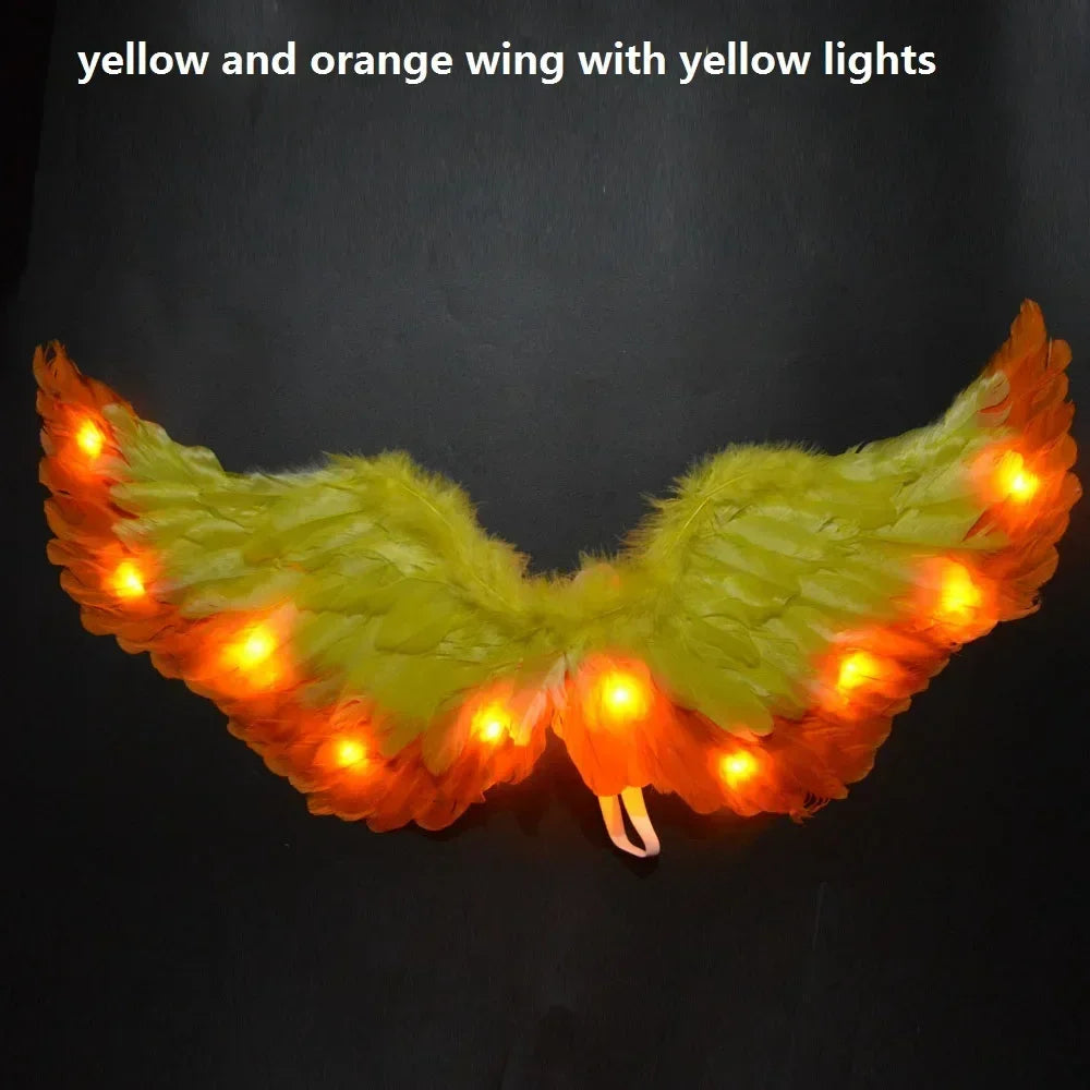Party Glow LED Angel Feather Wing with Luminous Light Up Effect for Costume Birthday, Wedding and Christmas - Big Tim's Magic Emporium