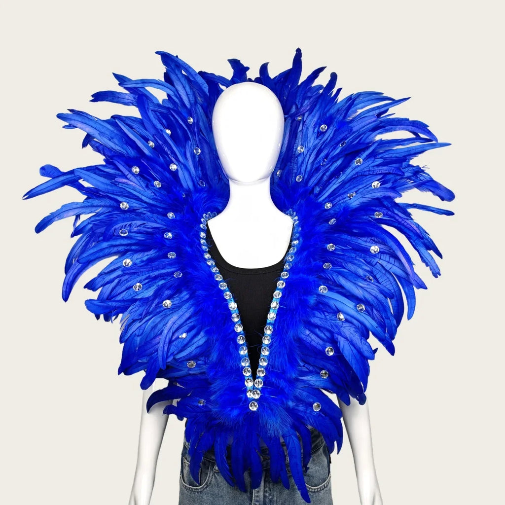 Carnival Graduation Ball Feather Shawl Scarf Stage Performance Prop