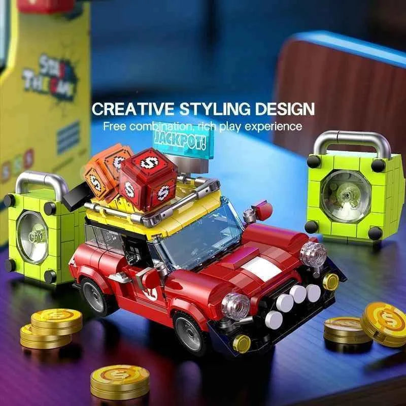 3571PCS Fruit Arcade Building Blocks Retro Game Console Model Toys Assembly Bricks Party Supplies Christmas Gifts For Kids Adult