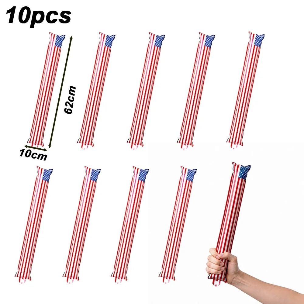 American Flag Balloons Set Independence Day Foil Balloons For USA Theme Party Decoration 4th Of July Patriotic Balloons