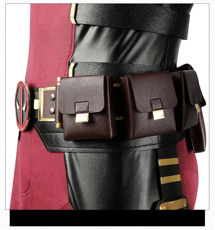 New Arrival DP3 Mr. Pool Cosplay Costume Hero Complete Clothes Red Leather Men Jumpsuit Halloween Carnival Christmas Outfit - Big Tim's Magic Emporium