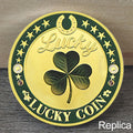 Lucky Coin Four Leaf Clover Elephant Good Luck 777 Commemorative Coin Horseshoe Fortune Token Collectible replica Gift