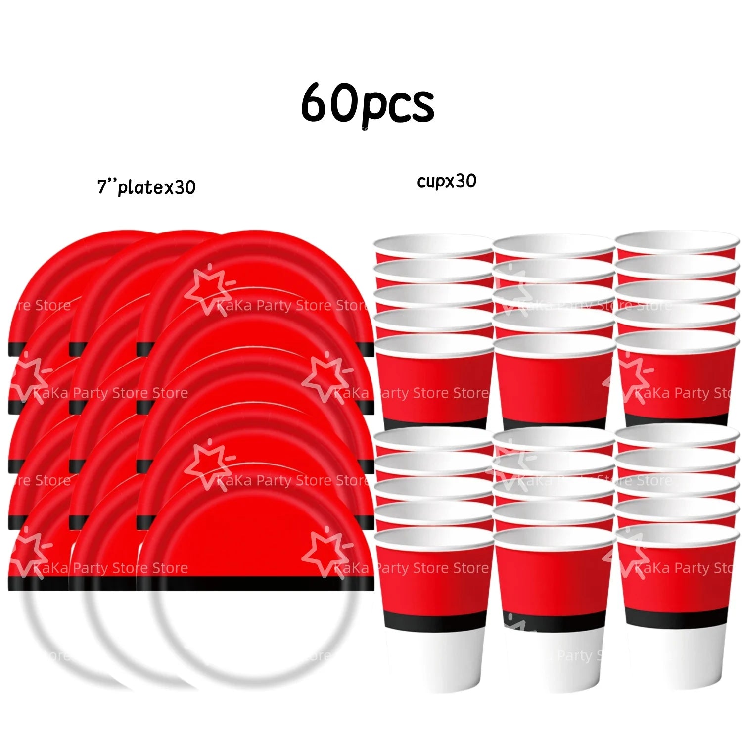 30people Pokemon Party Birthday Decoration Set Pokemon Party Plates and Cup Pikachu Paper Cup Pikachu Party Favours Supplies - Big Tim's Magic Emporium