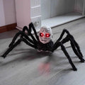 Animatronic Doll Face Spider Motion Activated Glowing Eyes Sound Control Halloween Scary Walking Toy Haunted House Prop