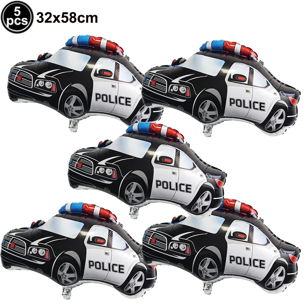 Police Party Plates Cups Napkins Police Officer and Car Party Birthday Party Decorations Tableware Boys Police Party Supplies - Big Tim's Magic Emporium