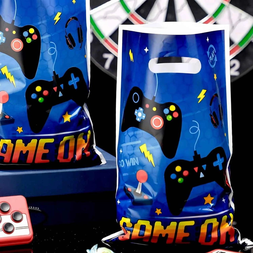 20Pcs Game Party Gift Bags Video Game Themed Birthday Party Candy Bags Birthday Party Gift Bags with Handles Birthday Party Gift Bags