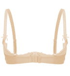 Lace Underwire Half-Cup Push-Up Bra