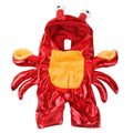 Adorable Cartoon Crab Pet Costume Animal Hoodie Warm Outfits Cloth Crab Theme Dog Halloween New Year Costume