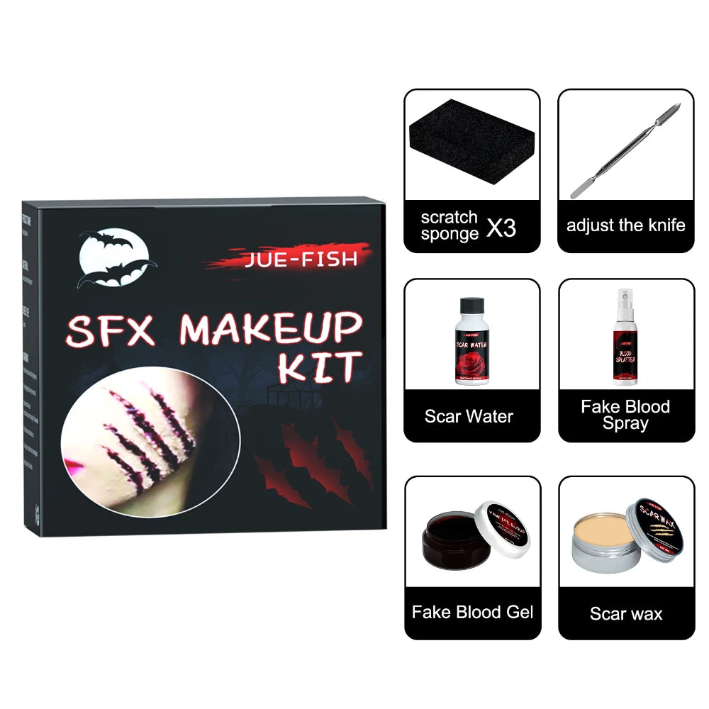 2PCS Halloween Face Painting Kit Highly Pigmented Face Body brus Paint Black and White for DIY Cosplay Theme Parties Body Makeup