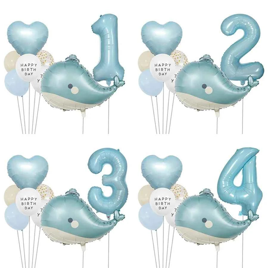 Baby Shower Decorations Number Balloons Birthday Party Decorations Kids Aluminium Foil Ballon Wedding Party Supplies Globals