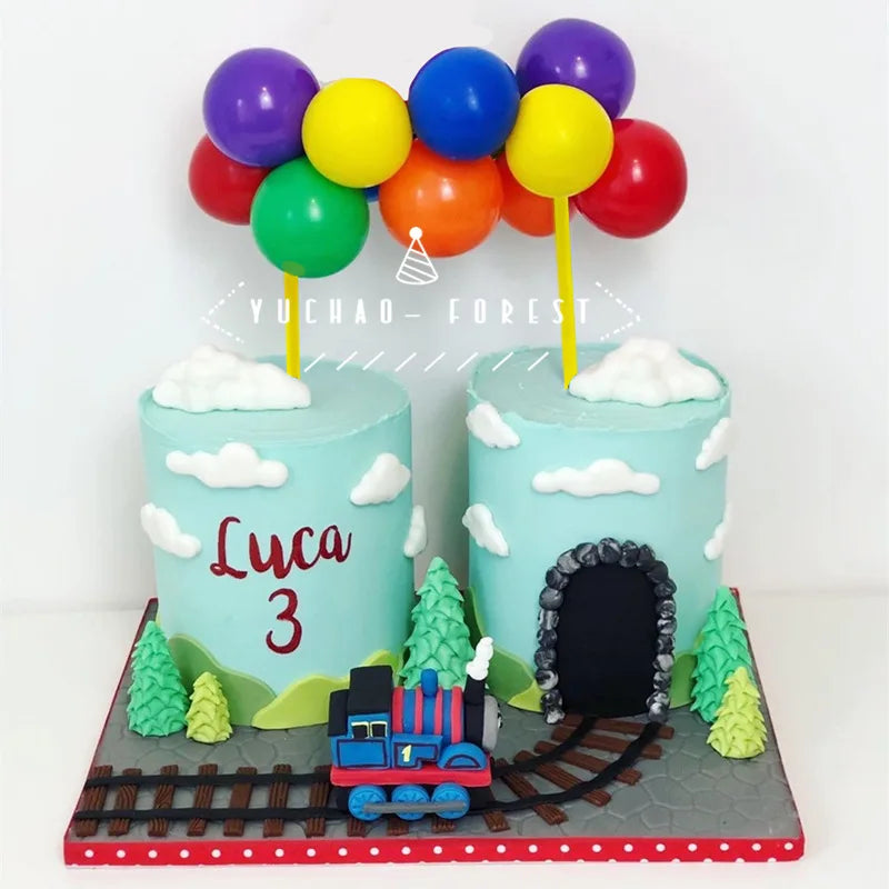 10pcs 5 Inch Balloon Cake Topper Confetti Balloon Birthday Party Dessert Decoration Baby Shower Wedding Decor Cake Supplies