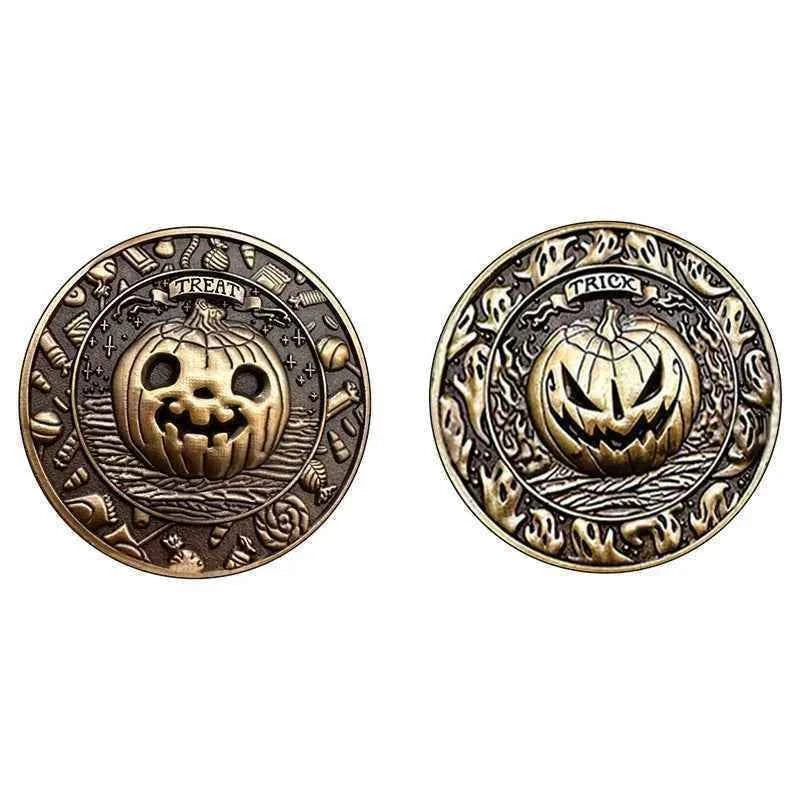 Trick Or Treat Coin, Halloween Coins With Pumpkins, Trick Or Treat Festive Decorations And Party Favors Halloween