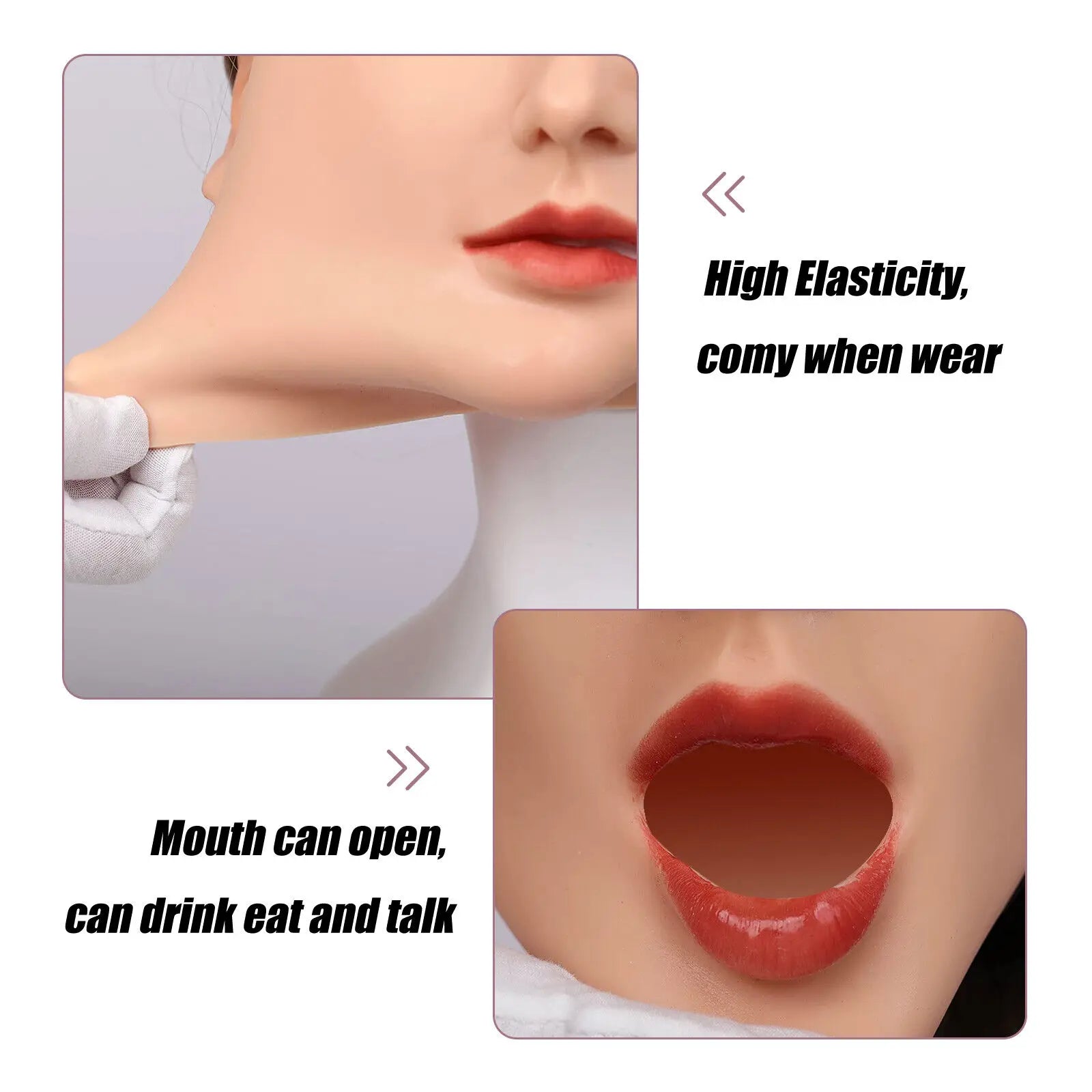Realistic Silicone Mask With Neck Head Cover Makeup Crossdresser Cosplay Beauty Mask Collection Male to Female Full Head Mask - Big Tim's Magic Emporium