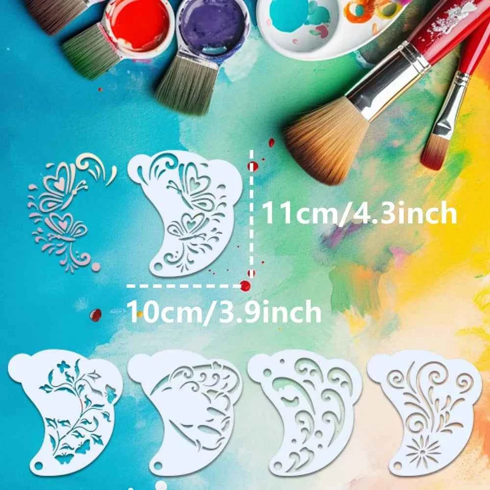 Reusable Face Paint Templates Multiple Pattern Hand Painting Body Art Paint Stencils Decorative Easy Use DIY Makeup Tools Party
