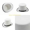 49MC Magician Top Hat White Top Hat Magician Performed Hat Stage Performances Bowler Top Hat Fancy Dress Costume
