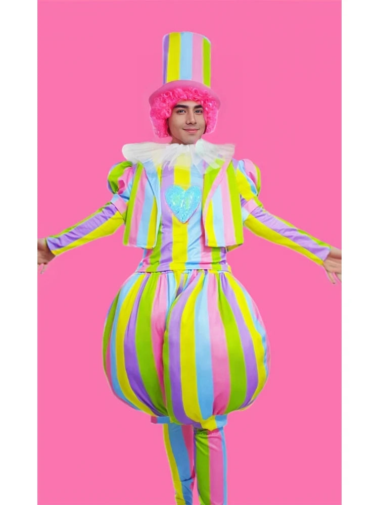 Clown Cosplay Costume Carnival Team Tour Performance Clothes Carnival Party Amusement Park Carnival Costume Dancer Stage Costume - Big Tim's Magic Emporium