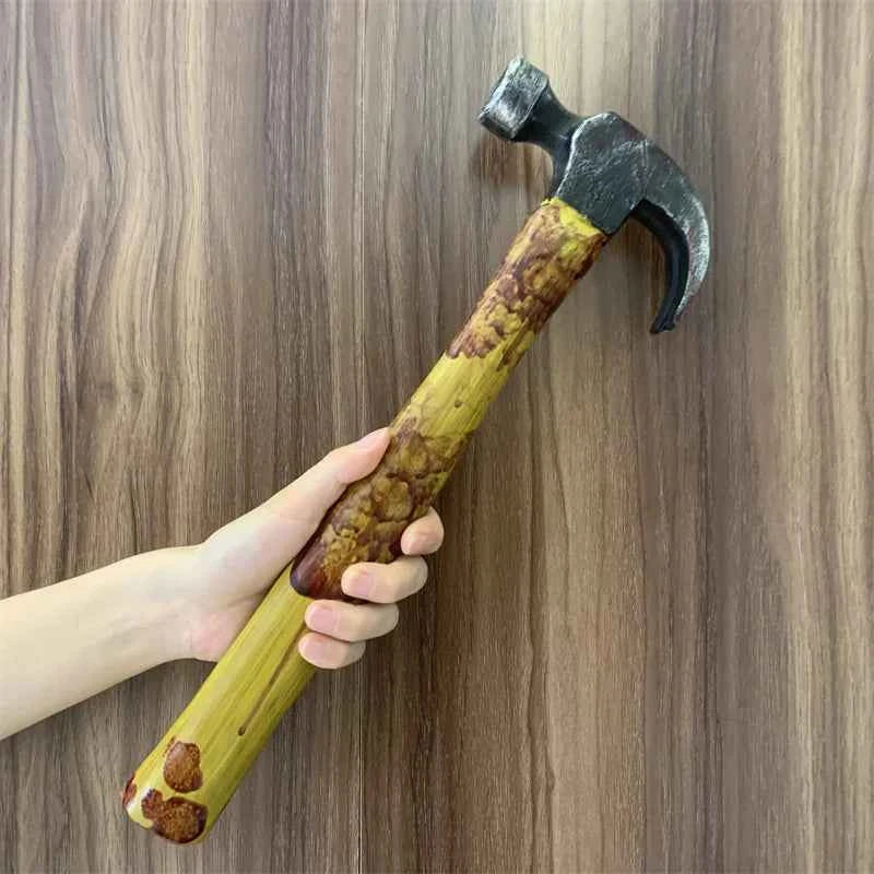 Stage Props Jackhammer Repairman Tool Carpenter's Hammer Model Cosplay Halloween Scare Props Safety PU Kids Educate Toy