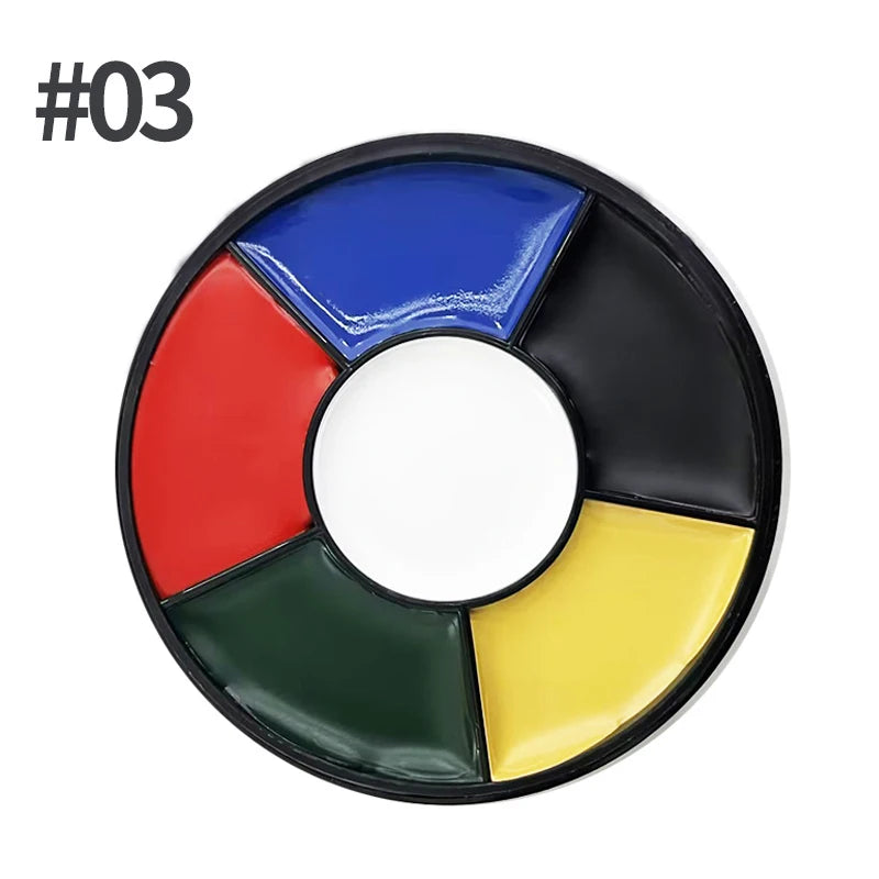 6 Colors Water-soluble Face Body Paint Palette Non-toxic Safe Tattoo Painting Face Painting Halloween Cosplay Makeup Props