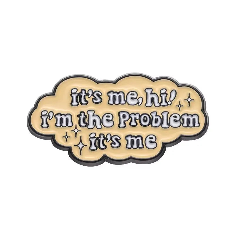 Funny Humorous Phrase Enamel Pins Creative Geometric Positive Quotes Brooches Lapel Badge Fashion Jewelry Gifts For Friends - Big Tim's Magic Emporium