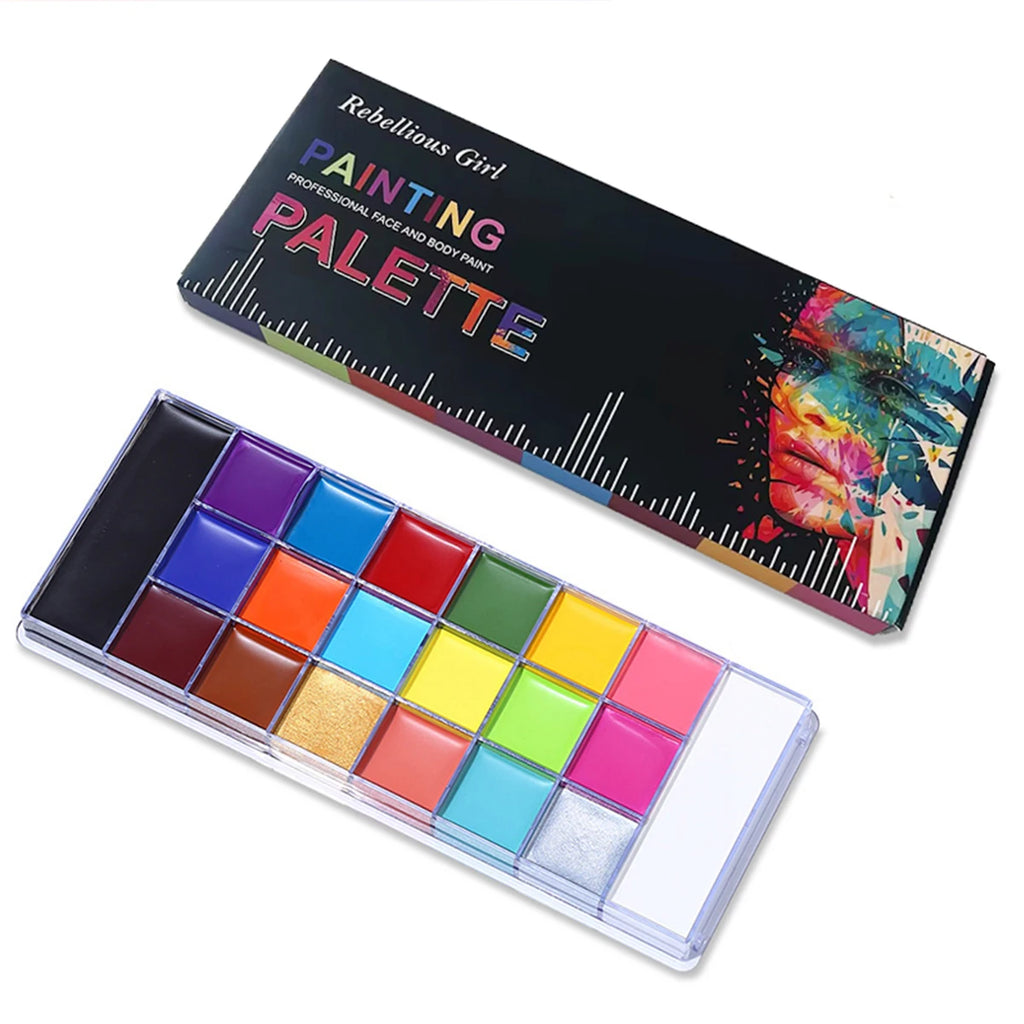 Face And Body Painting,Face & Body Paint Palette Makeup for Birthday Celebrations,Festivals,Halloween Costumes Oil Body Painting