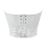 Shiny PVC PU Leather Bustier Corset Crop Top Body Shaper Vest