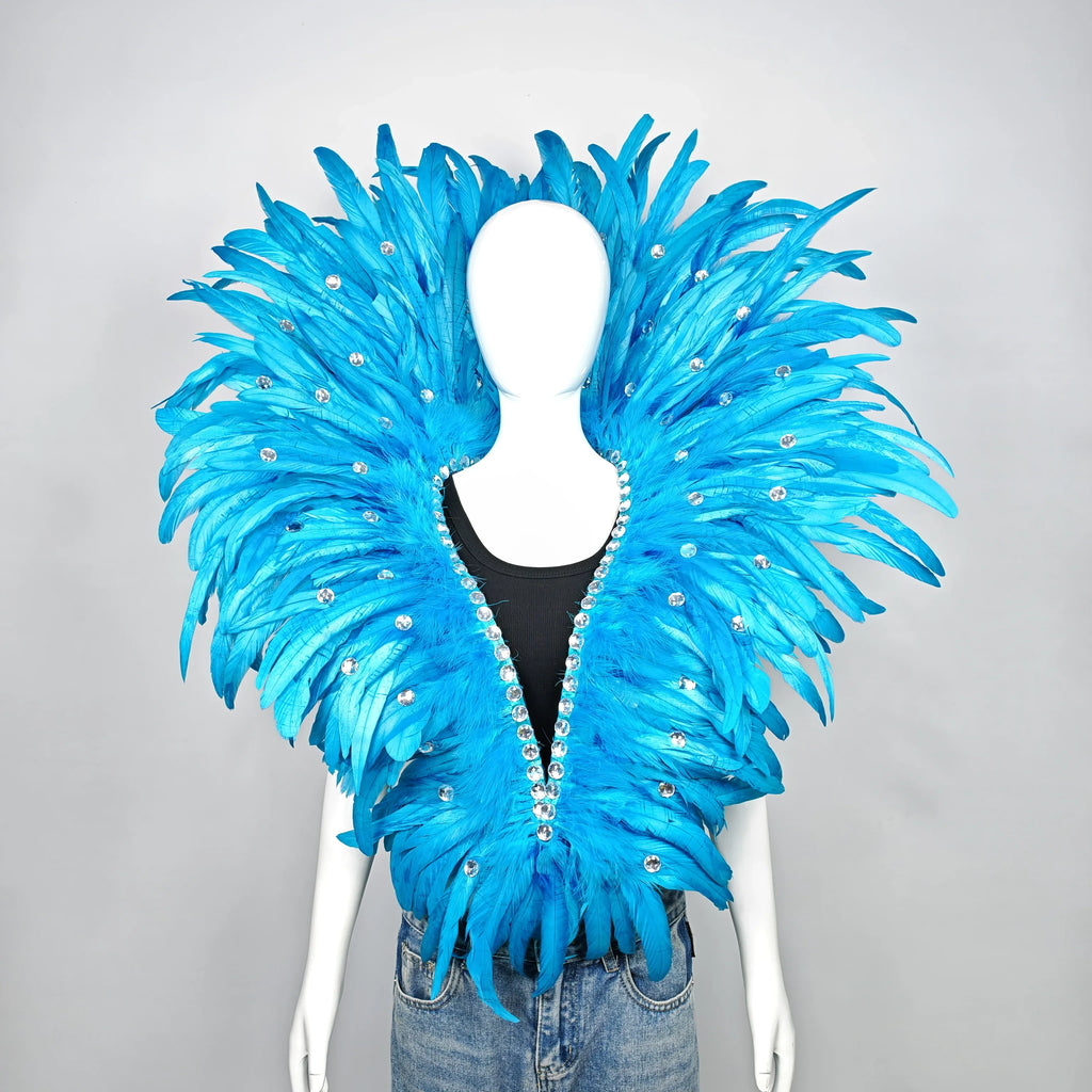 Carnival Graduation Ball Feather Shawl Scarf Stage Performance Prop