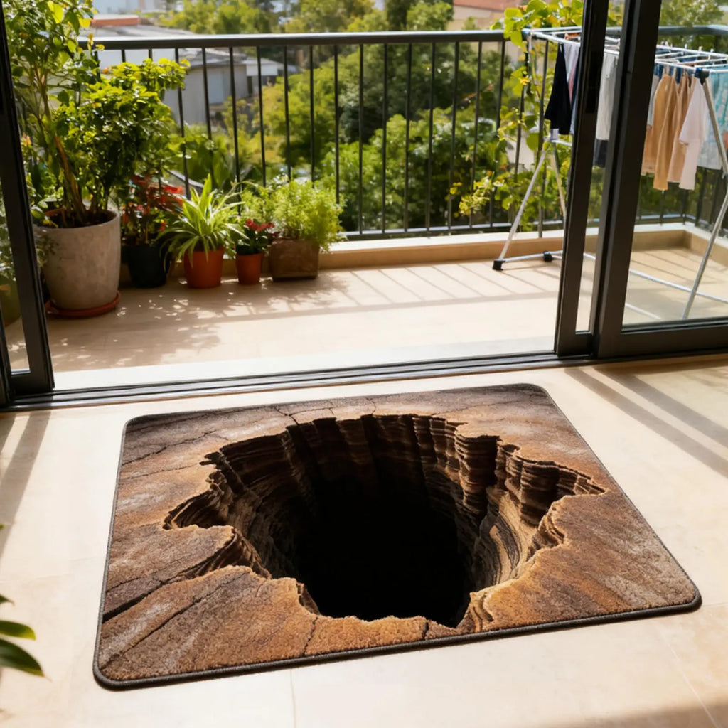 3D Optical Illusion Rug Visual Illusion Doormat Indoor Door Mat for Entryway Kitchen Bathroom Entrance Patio Bedroom Outdoor