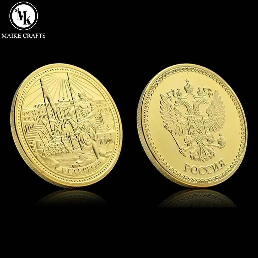 Russian Commemorative Coin Metal Medal Moscow Kremlin Poccnr Challenge Coin Holiday Gift Collection Customized Wholesale