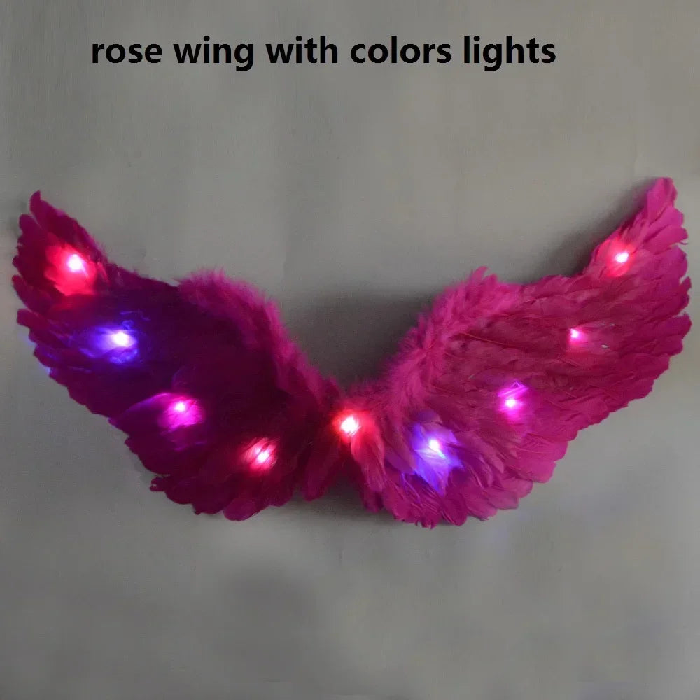 Party Glow LED Angel Feather Wing with Luminous Light Up Effect for Costume Birthday, Wedding and Christmas - Big Tim's Magic Emporium