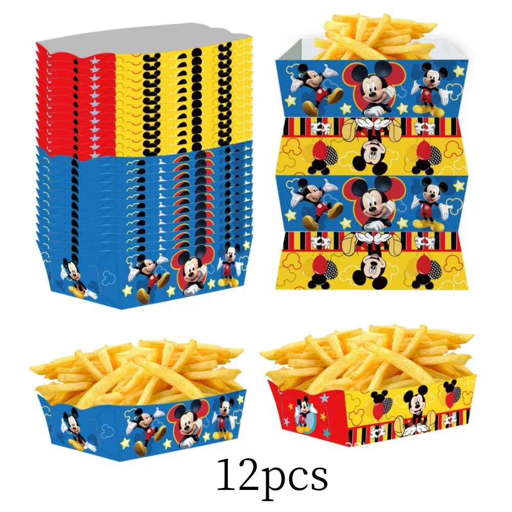 Mickey Minnie Party Decorations Popcorn Boxes French Fries Boxes For Kids Birthday Party Boys Girls Party Supplies Party Favors - Big Tim's Magic Emporium