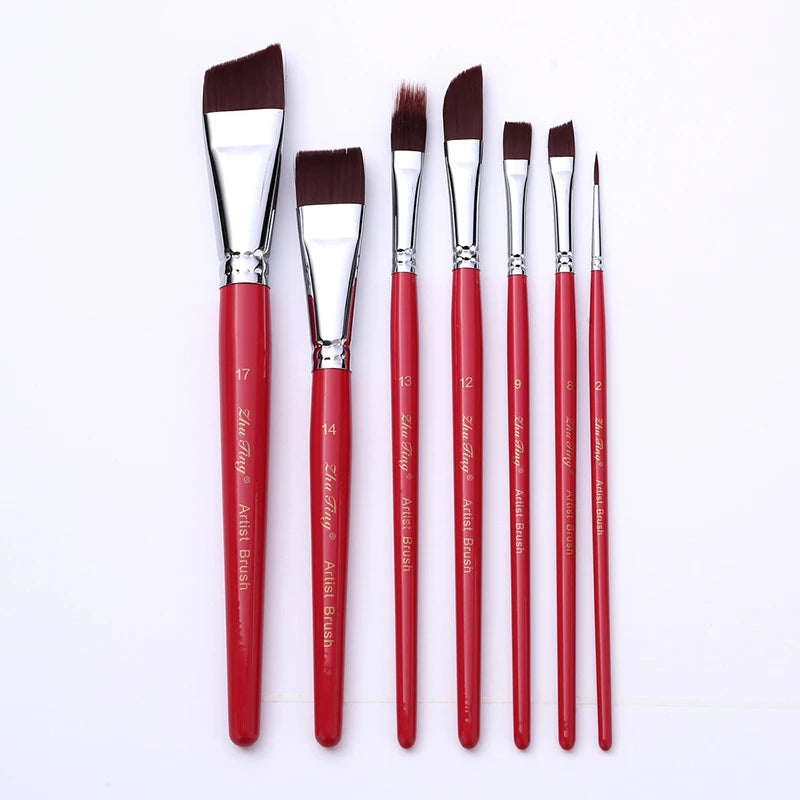 Body Pinting Face Body Art Paint Multifunctional Professional Paint Brushes Set Wooden Handle Nylon Brush Oil Painting Brushes