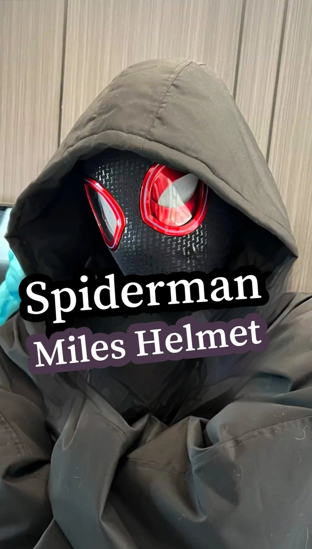 1:1 Mascara Miles Spider-Man Headgear Cosplay Moving Eyes Electronic Mask Remote Control Toys Cosplay costume Adults Kids Gift by Big Tim's Magic Emporium