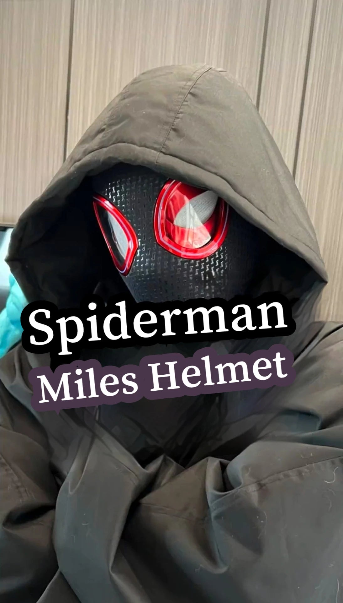 1:1 Mascara Miles Spider-Man Headgear Cosplay Moving Eyes Electronic Mask Remote Control Toys Cosplay costume Adults Kids Gift by Big Tim's Magic Emporium