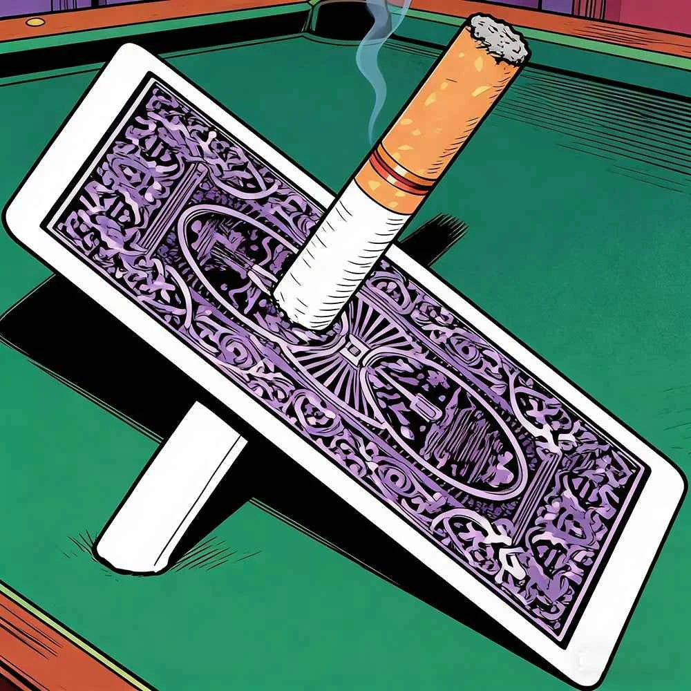 Cigarette Thru Through Card Magic Tricks Professional Magician Close Up Illusions Gimmick Props Comedy Card Magia