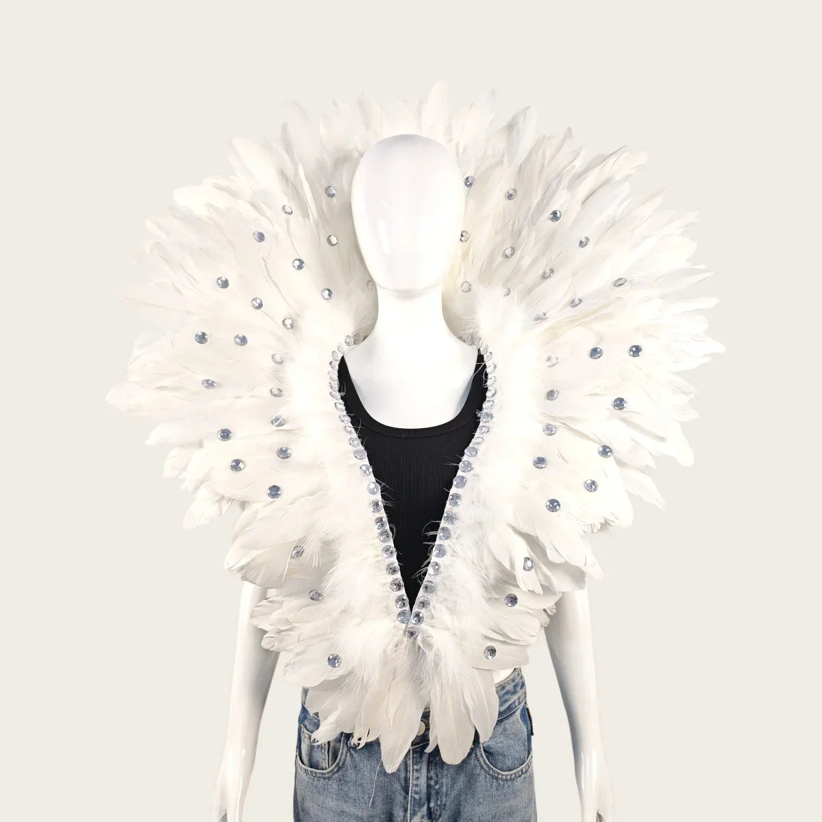 Carnival Graduation Ball Feather Shawl Scarf Stage Performance Prop